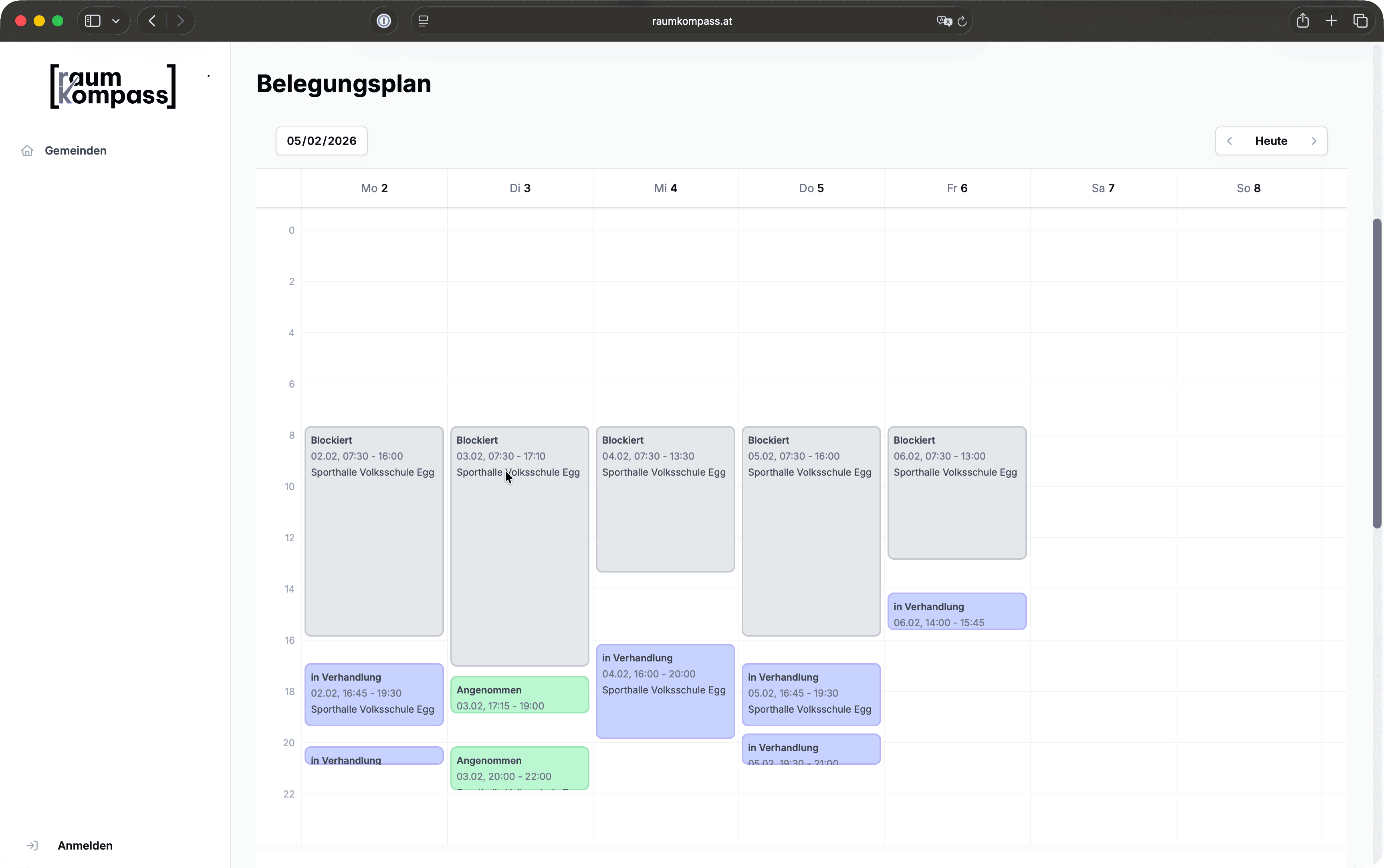 Kalenderansicht Vorschau